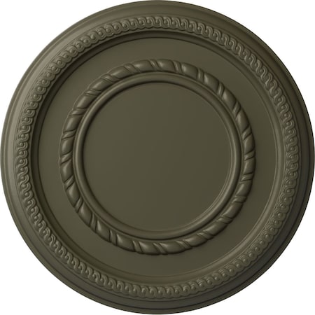 Ekena Millwork Federal Roped Small Ceiling Medallion (Fits Canopies up to 6"), 12 5/8"OD x 1 1/8"P, Witch Hazel CM12FEWHF